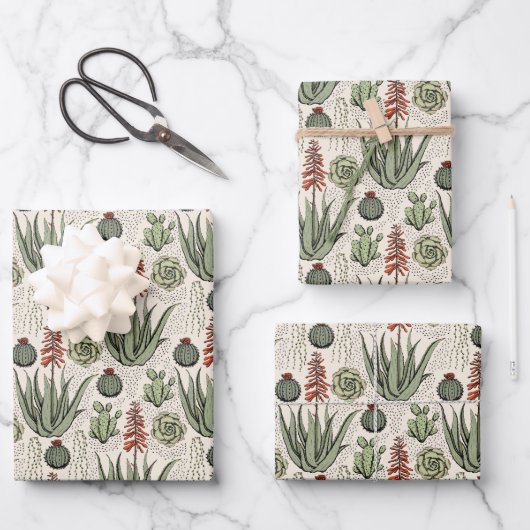 Leuke Plant Lover Aloë Vera Planten Succulents Cac Inpakpapier Vel (Voorkant)