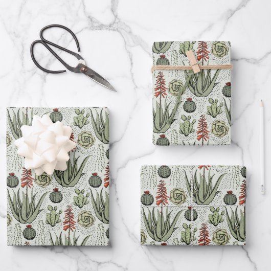 Leuke Plant Lover Aloë Vera Planten Succulents Cac Inpakpapier Vel (Voorkant)