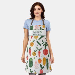 Leuke plantaardige illustratie Vrouw Schort