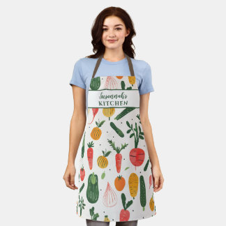 Leuke plantaardige illustratie Vrouw Schort