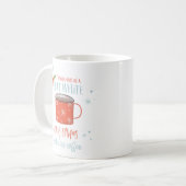Leuke platte witte koffie liefhebbers kerst koffiemok (Voorkant links)