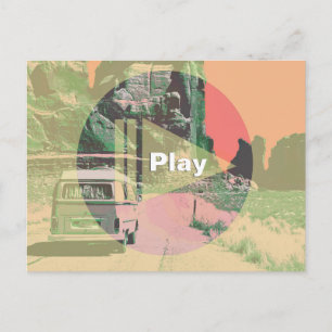 Leuke Play Button over je foto Briefkaart