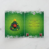 Leuke Pluizige Kerstmis steekt Kaart aan (Binnen)