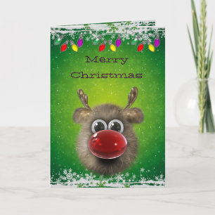 Leuke Pluizige Kerstmis steekt Kaart aan