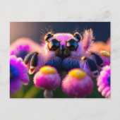 Leuke pluizige spin, Postcrossing Briefkaart (Voorkant)