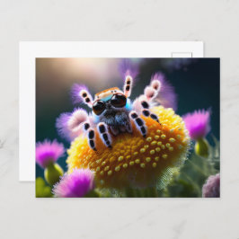 Leuke pluizige spin, Postcrossing Briefkaart