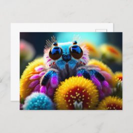 Leuke pluizige spin, Postcrossing Briefkaart