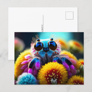 Leuke pluizige spin, Postcrossing Briefkaart