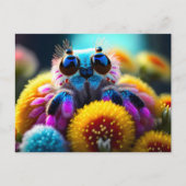 Leuke pluizige spin, Postcrossing Briefkaart (Voorkant)