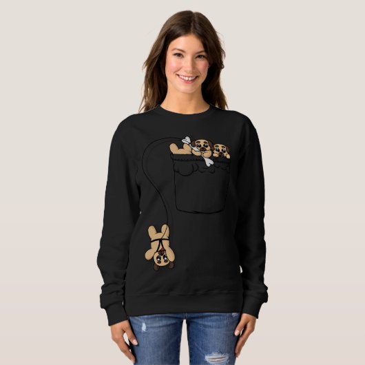 Leuke Pocket Pugs Classic T-Shirt 722 (Voorkant volledig)