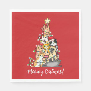 Leuke Poes Katmis Katten Kerstboom Op Maat Servet