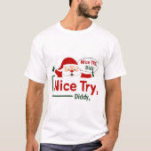 Leuke poging diddy santa t-shirt (Voorkant)