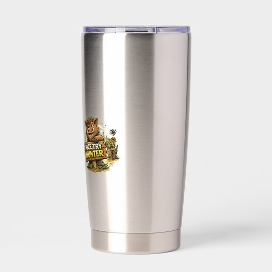 Leuke poging jager geïsoleerde drinkbeker (Voorkant)