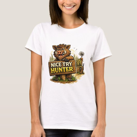 Leuke poging jager t-shirt (Voorkant)