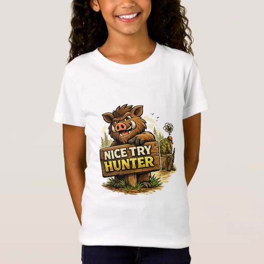 Leuke poging jager t-shirt (Voorkant)