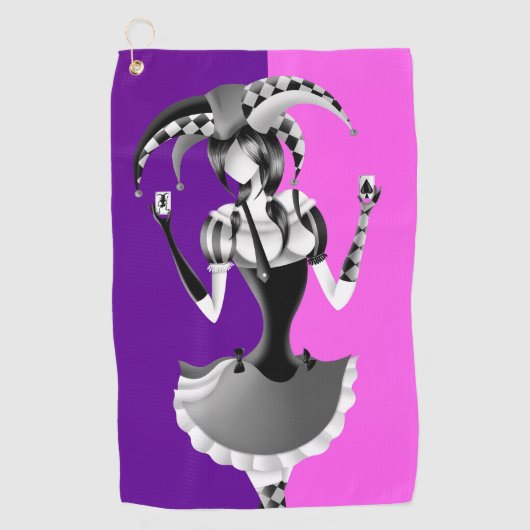 Leuke Poker Spelen Jester Golfhanddoek (Voorkant)