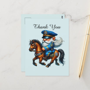 Leuke politie bedankt  briefkaart