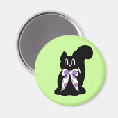 Leuke Polka Dot Black Kitty Cat Magnet (Voorkant / Achterkant)