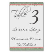 Leuke Polka Dots Stijlvolle Bunco Tafel Kaart #3 (Achterkant)