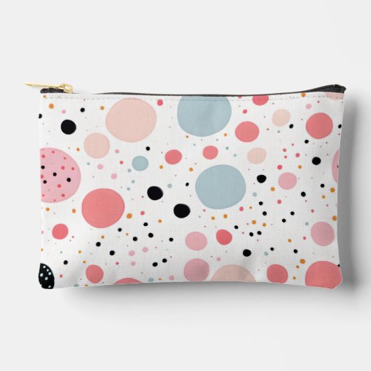 Leuke polka stippen patroon wit etui (Voorkant)