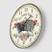 Leuke polka tijd! accordeonwandklok grote klok (Hoek)