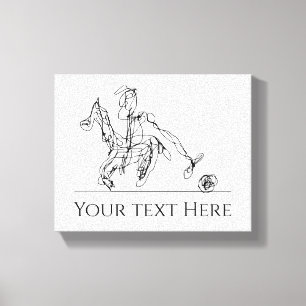 Leuke Polo Speler & Paard Canvas Afdruk