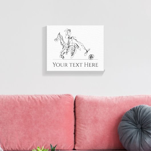 Leuke Polo Speler & Paard Canvas Afdruk (Insitu (Woonkamer))