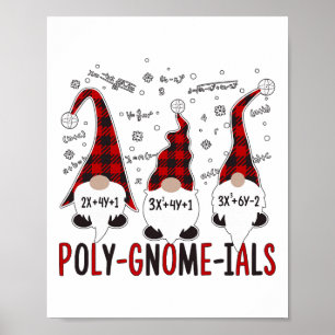 Leuke Polynoom Calculus Algebra Poly-gnome-ials Ma Poster