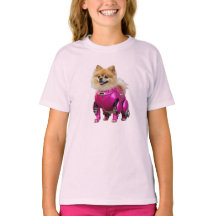 Leuke Pomeranian Robot Kinder T-Shirt