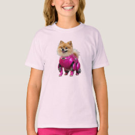 Leuke Pomeranian Robot Kinder T-Shirt