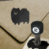 Leuke Pommerse Cartoon Hond Zwart Pom Pommie Rubberstempel