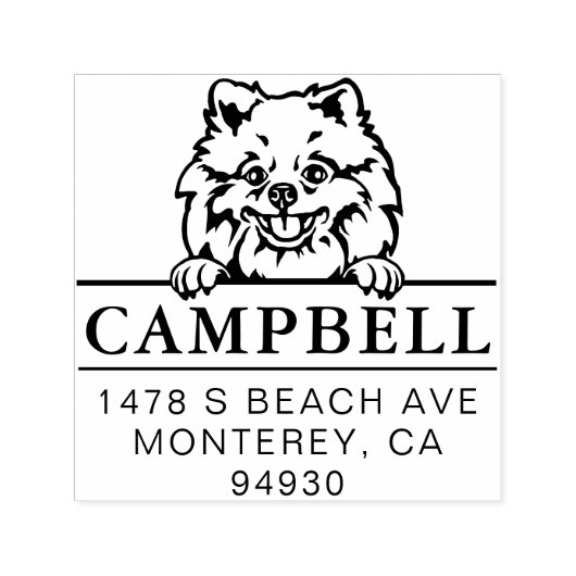 Leuke Pommerse Custom Dog Adres Stempel (Design)