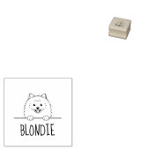 Leuke Pommerse Hond Aangepaste Naam Rubberstempel (Gestempeld)