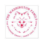 Leuke Pommerse Hond Familienaam Retouradres Zelfinktende Stempel (Design)