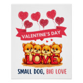 Leuke Pommerse Honden Liefde Perfect Poster (Voorkant)