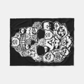 Leuke Pommerse Skull Dog Skelet Halloween Fleece Deken (Voorkant (Horizontaal))