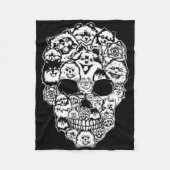 Leuke Pommerse Skull Dog Skelet Halloween Fleece Deken (Voorkant)