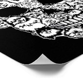 Leuke Pommerse Skull Dog Skelet Halloween Poster (Hoek)