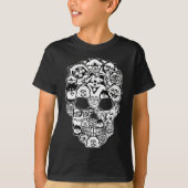 Leuke Pommerse Skull Dog Skelet Halloween T-shirt (Voorkant)