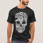 Leuke Pommerse Skull Dog Skelet Halloween T-shirt (Voorkant)