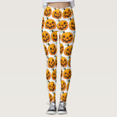 Leuke pompoen All-Over-Print Leggings (Voorkant)