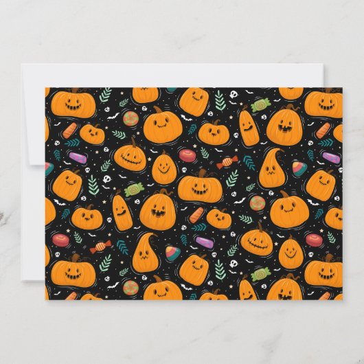Leuke pompoen carving Halloween Party Kaart (Achterkant)