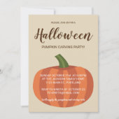 Leuke pompoen carving Halloween Party Kaart (Voorkant)