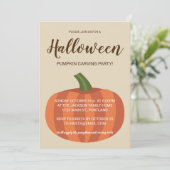 Leuke pompoen carving Halloween Party Kaart (Staand voorkant)