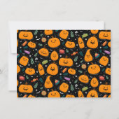Leuke pompoen carving Halloween Party Kaart (Achterkant)