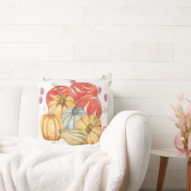 Leuke pompoen en appels Herfst seizoen Kussen (Bank)