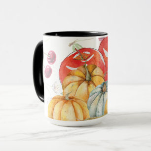 Leuke pompoen en appels Herfst seizoen Mok
