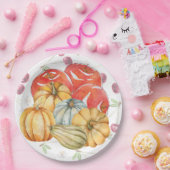 Leuke pompoen en appels Herfst seizoen Papieren Bordje (Feest)