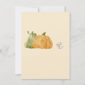 Leuke pompoen Herfst Baby shower uitnodiging (Achterkant)
