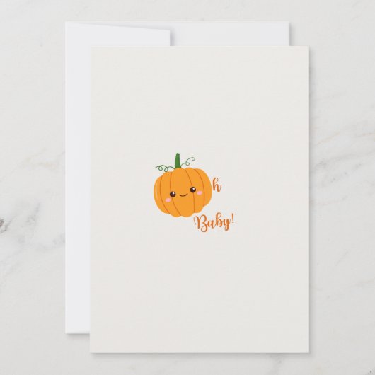 Leuke pompoen Herfst Baby shower uitnodiging (Achterkant)